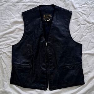 Black Leather Vest by Brooks